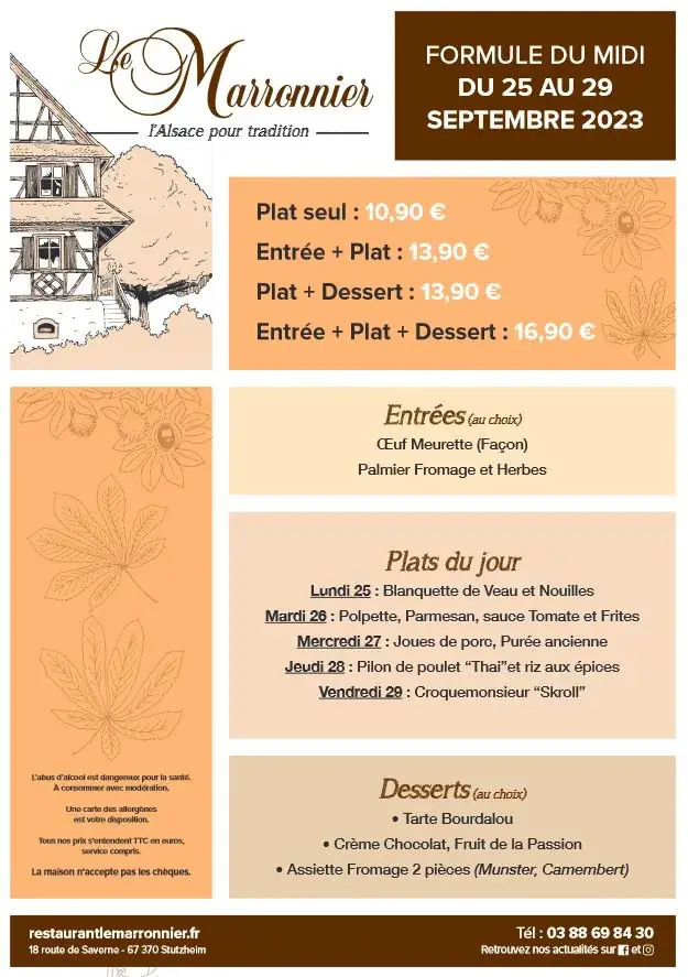 Menu_Le Marronnier - Restaurant_Stutzheim-Offenheim_image_1