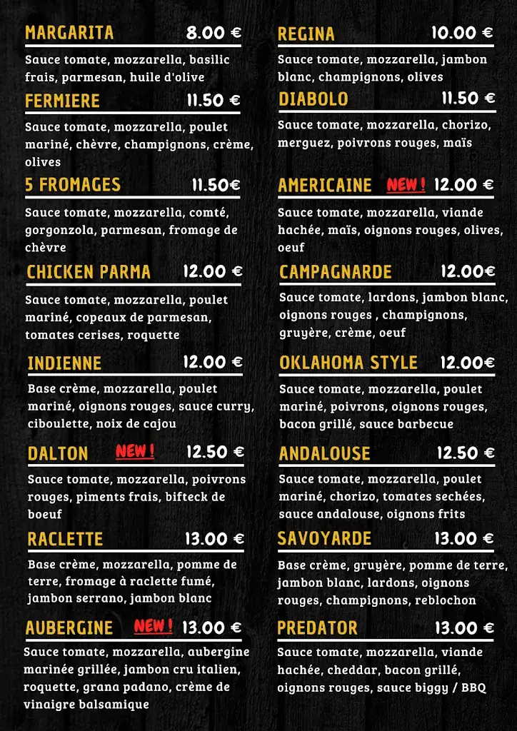 Menu_La Bella Flamm's_Duppigheim_immagine_1