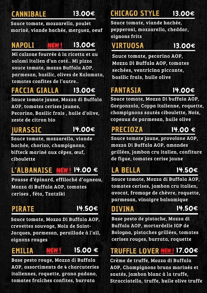 Menu_La Bella Flamm's_Duppigheim_immagine_2