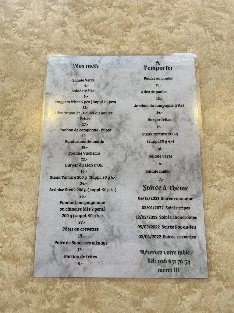 Menu_Restaurant du Lion d'Or_Châtelard-près-Romont_image_1