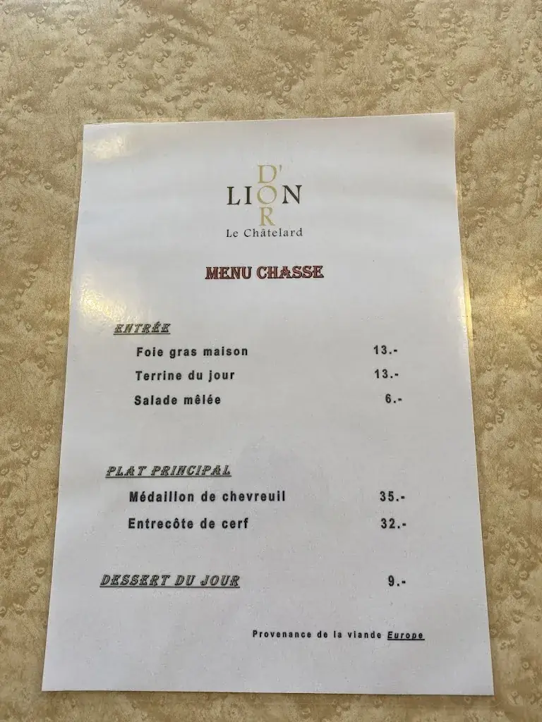 Menu_Restaurant du Lion d'Or_Châtelard-près-Romont_image_2