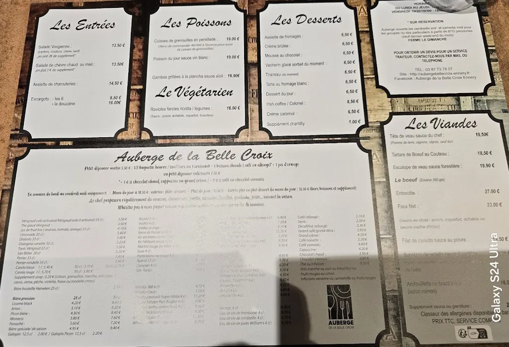 Menu_Auberge de La Belle Croix_Ennery_image_4