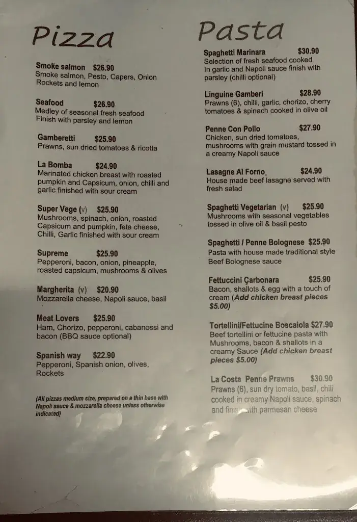 Menu_La Costa Restaurant_Australia_image_2