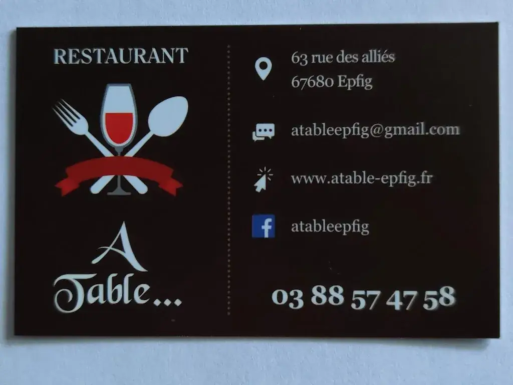 A Table... restaurant in Epfig