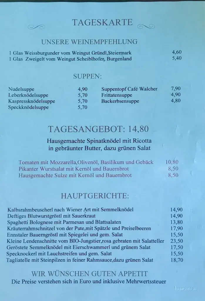 Menu_Cafe-Restaurant Walcher_Austria_image_1
