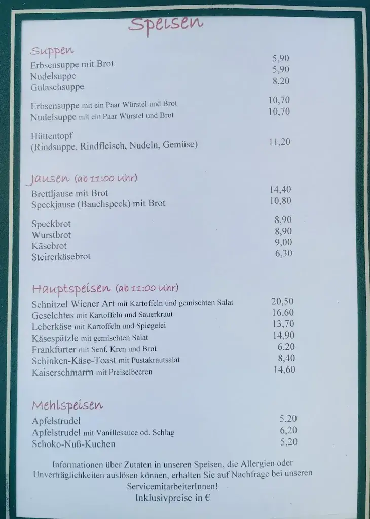 Menu_Dachstein Südwandhütte_Austria_image_3