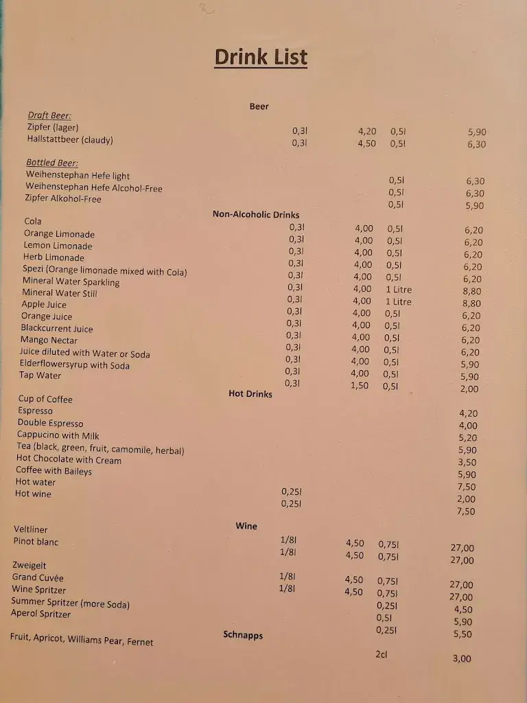 Menu_Bergrestaurant Dachstein Krippenstein_Austria_image_3