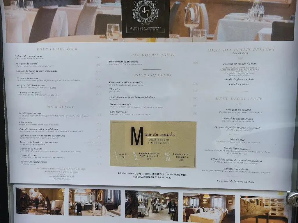 Menu_Hôtel Restaurant La Couronne_Ensisheim_image_1