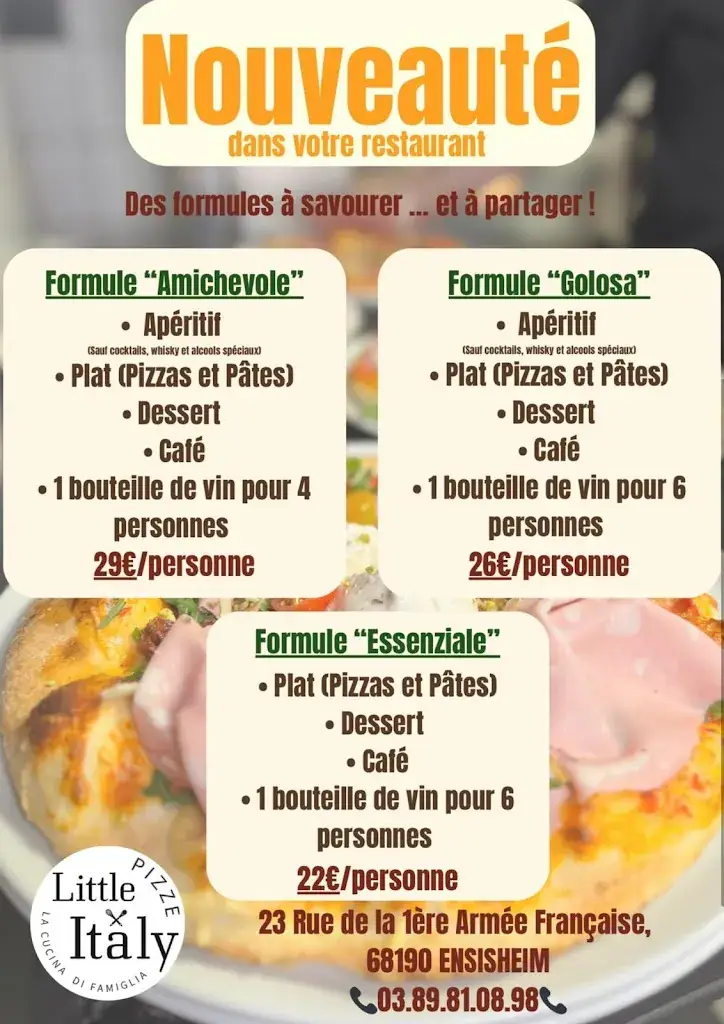Menu_LITTLE ITALY ENSISHEIM_Ensisheim_image_1