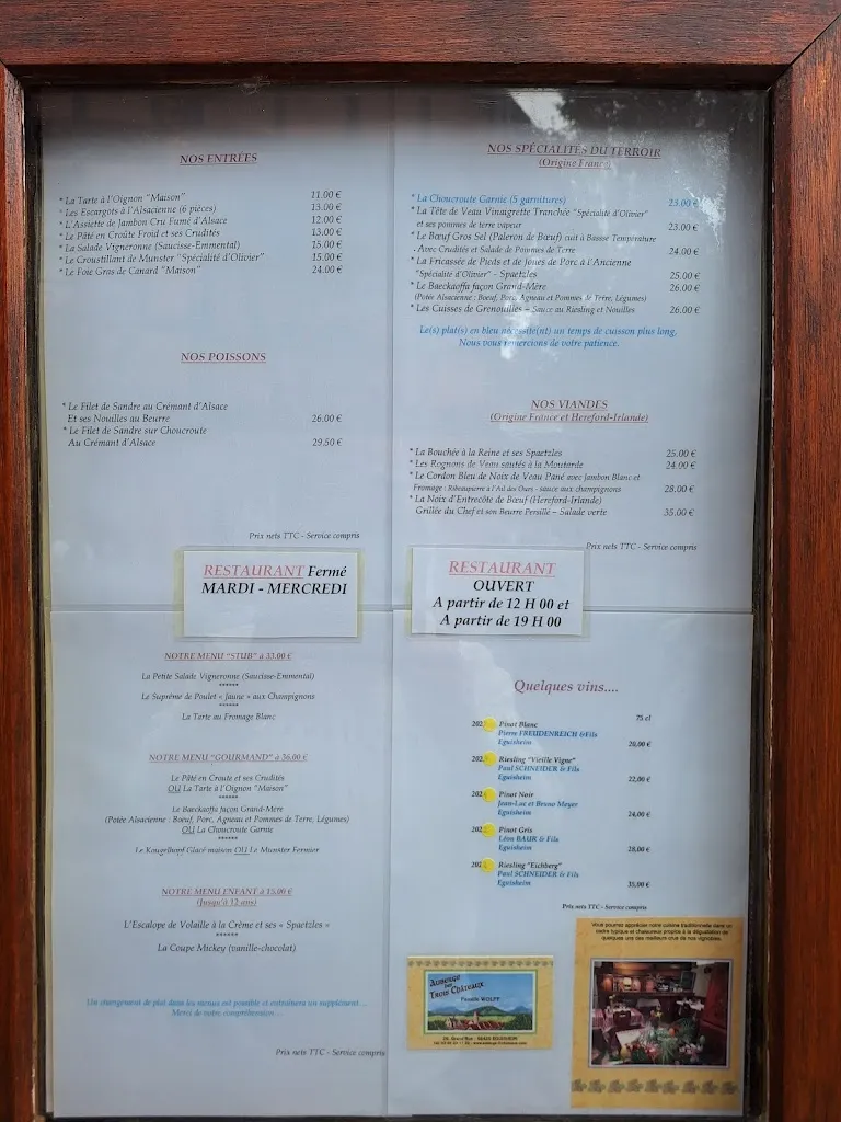 Menü_Auberge des Trois Châteaux_Eguisheim_Bild_1