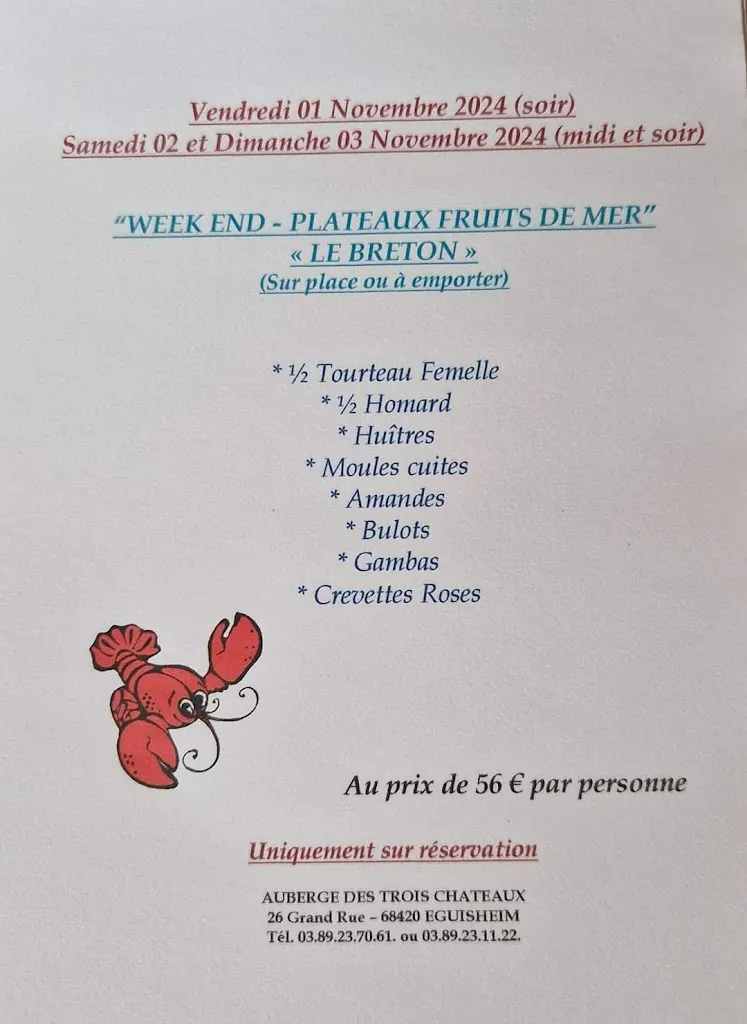 Menü_Auberge des Trois Châteaux_Eguisheim_Bild_2