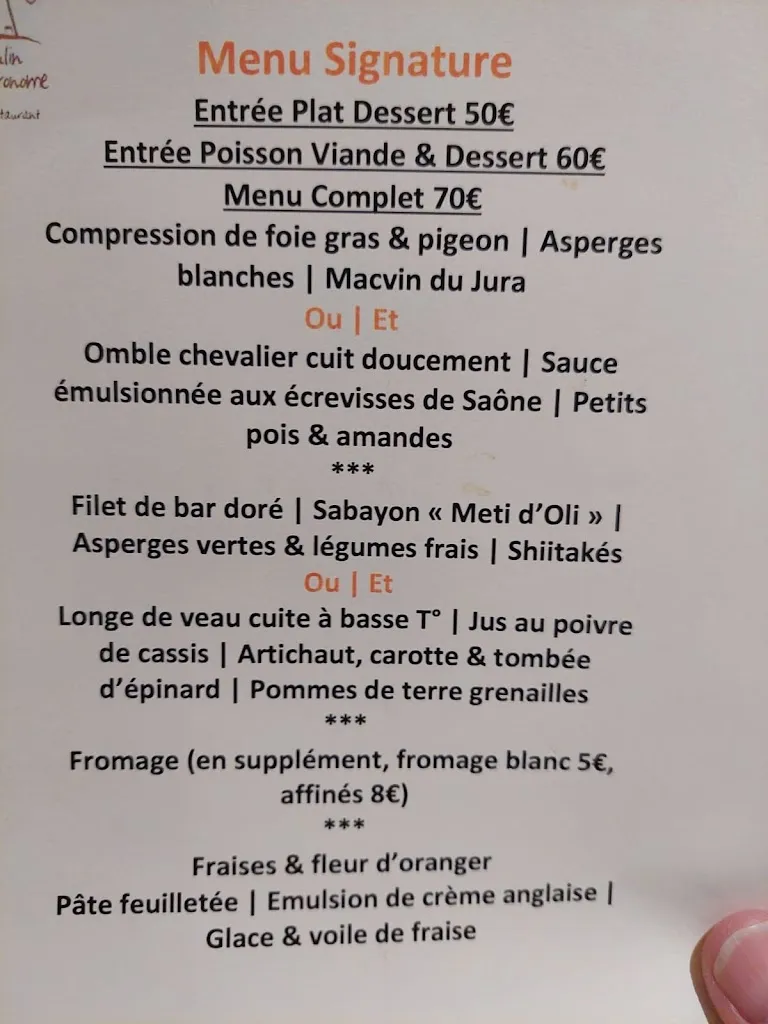 Menu_Le Moulin du Gastronome_Charnay-lès-Mâcon_image_4