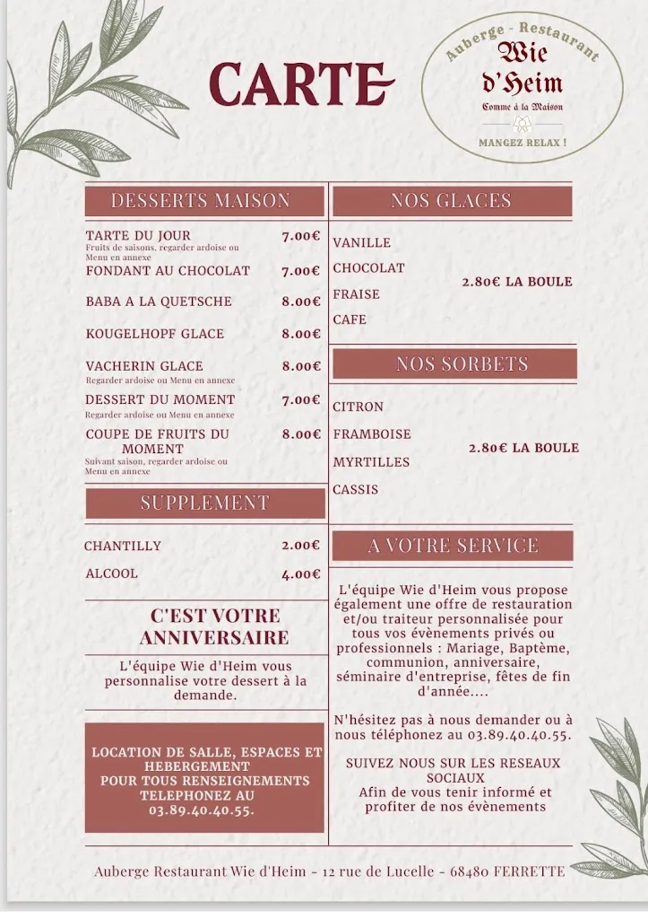Menu_Auberge Restaurant Wie d’Heim_Ferrette_image_3