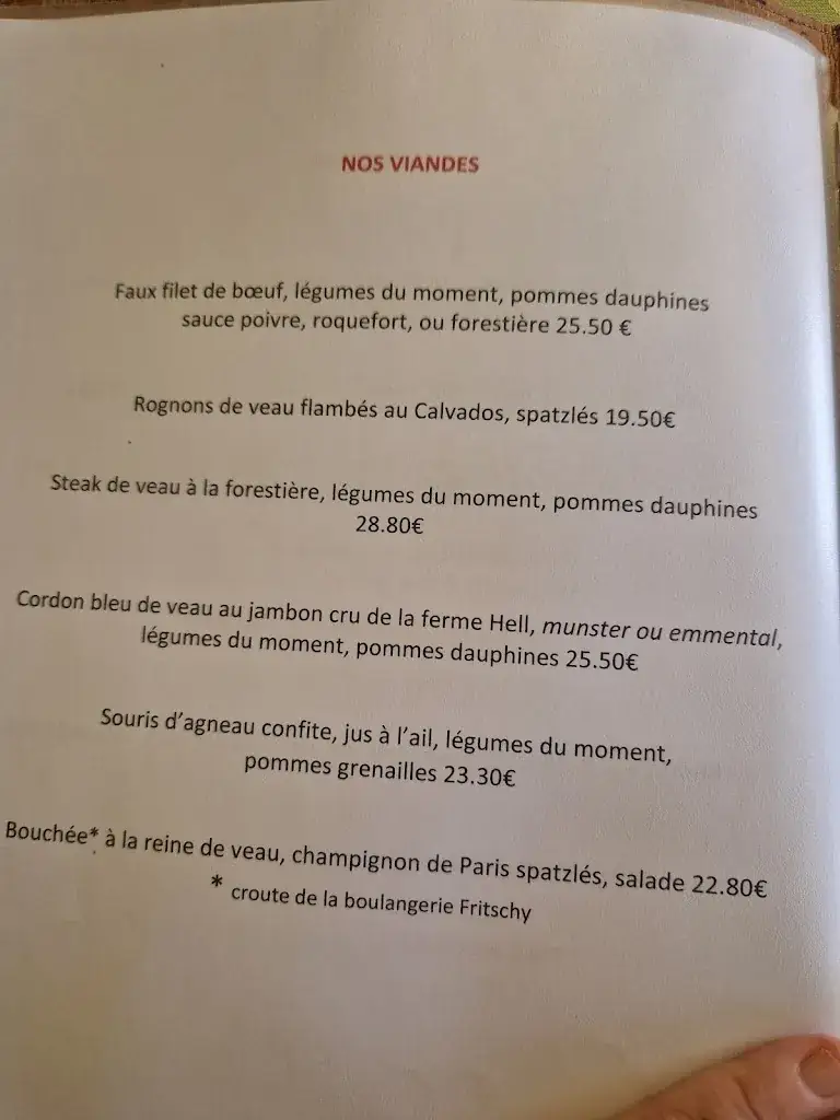 Menu_Hôtel restaurant Collin_Ferrette_immagine_3