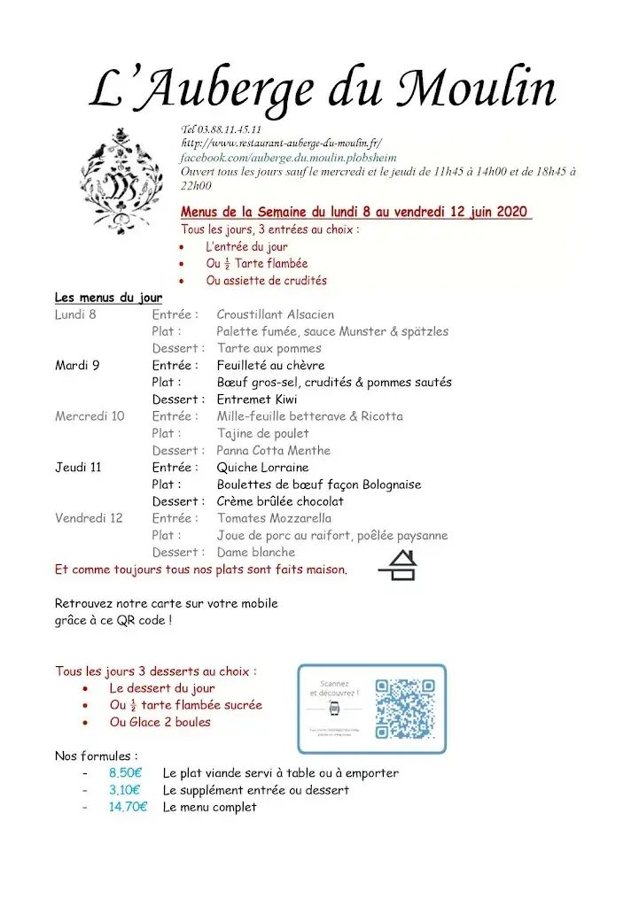 Menu_Auberge du Moulin_Plobsheim_image_1