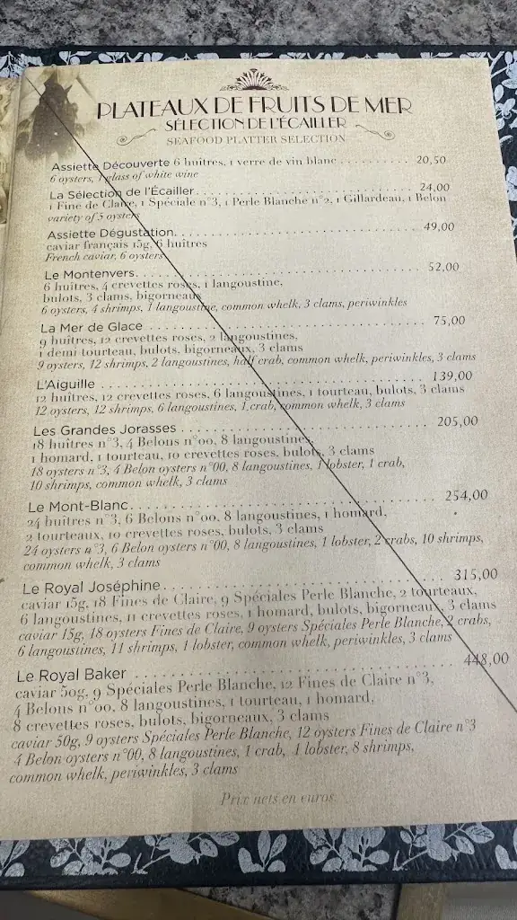 Menu_Josephine Restaurant_Chamonix-Mont-Blanc_imagen_1
