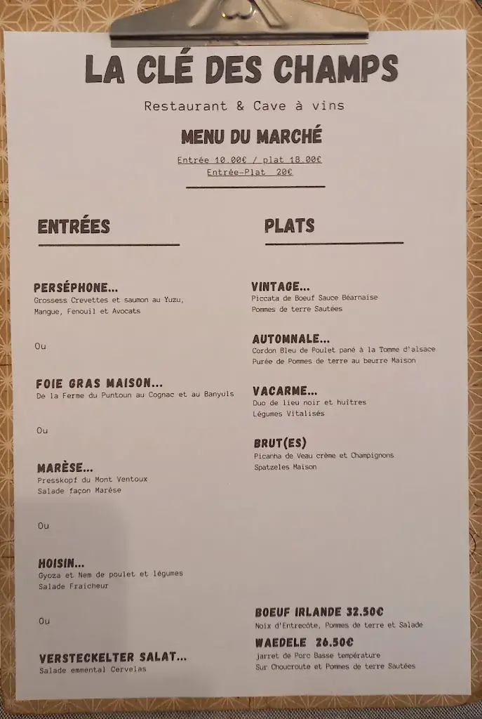 Menu_La Clé des Champs_Nordhouse_image_3