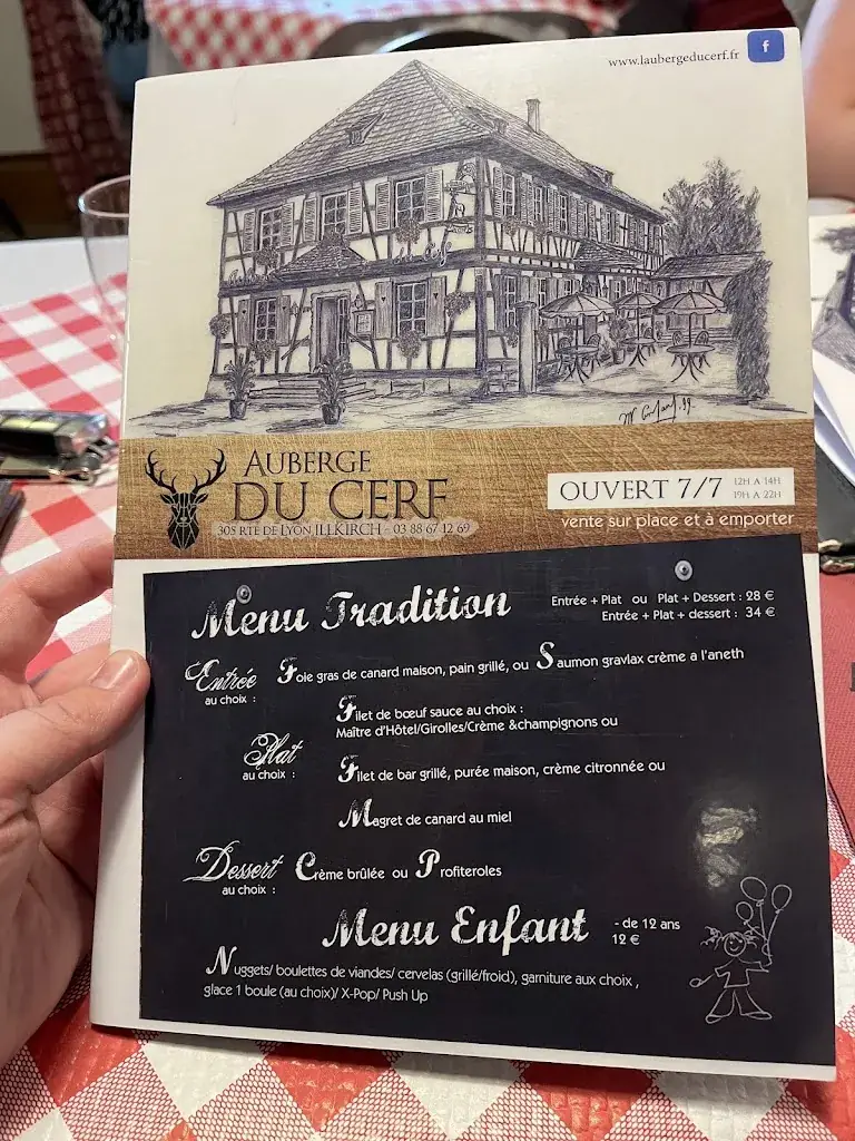 Menu_Auberge du Cerf_Illkirch-Graffenstaden_image_1