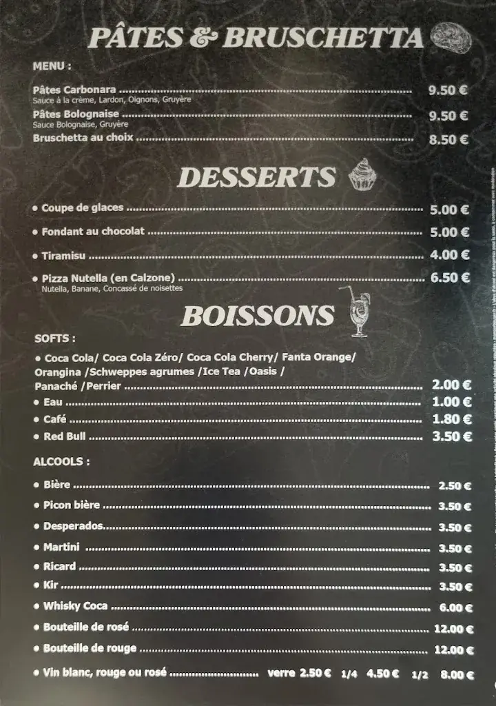 Menu_La Mine à Pizza_Folschviller_image_1