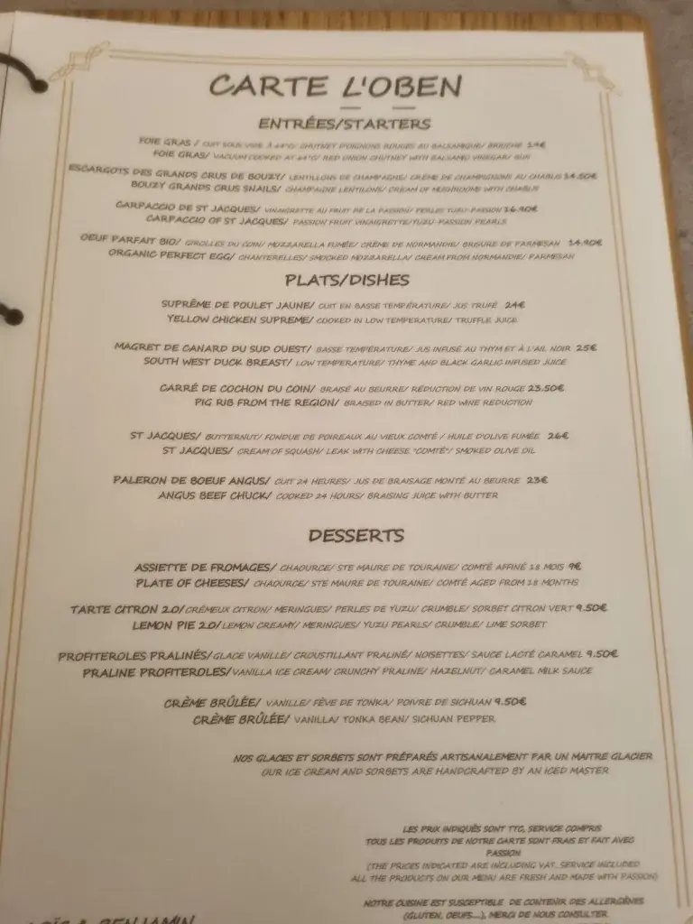 Menu_L'OBEN restaurant_Épernay_image_3