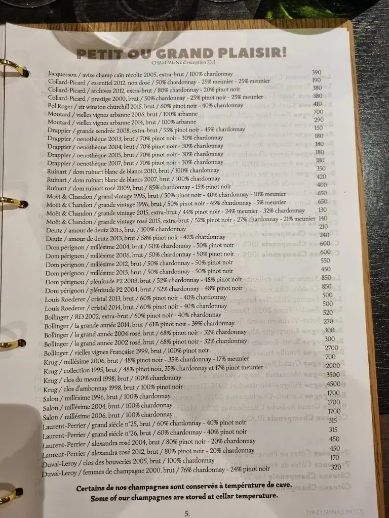 Menu_La Cave à Champagne_Épernay_imagen_1