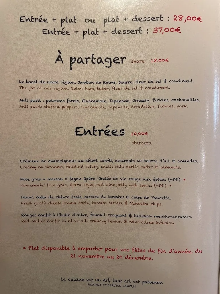 Menu_Le P'tit Champenois Restaurant au coeur de nos caveaux typiquement champenois Epernay_Épernay_image_3