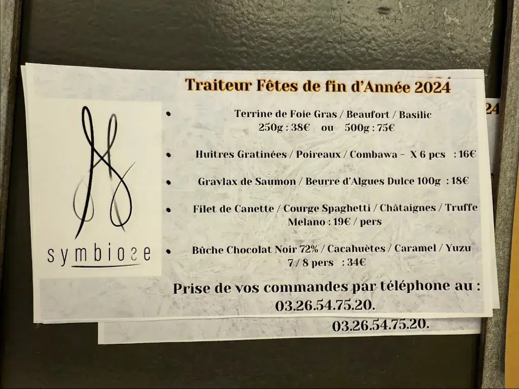 Menu_Symbiose Restaurant Epernay_Épernay_image_1