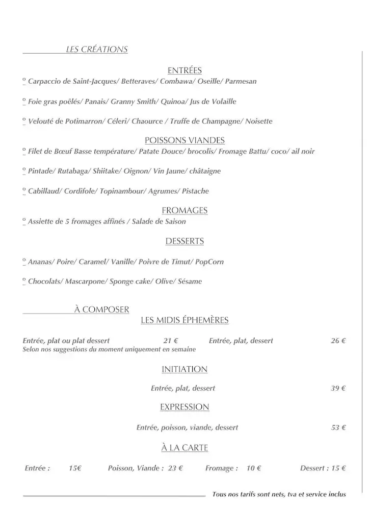 Menu_Symbiose Restaurant Epernay_Épernay_image_4