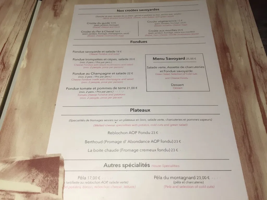 Menu_Restaurant Le Fer à Cheval_Chamonix-Mont-Blanc_image_3
