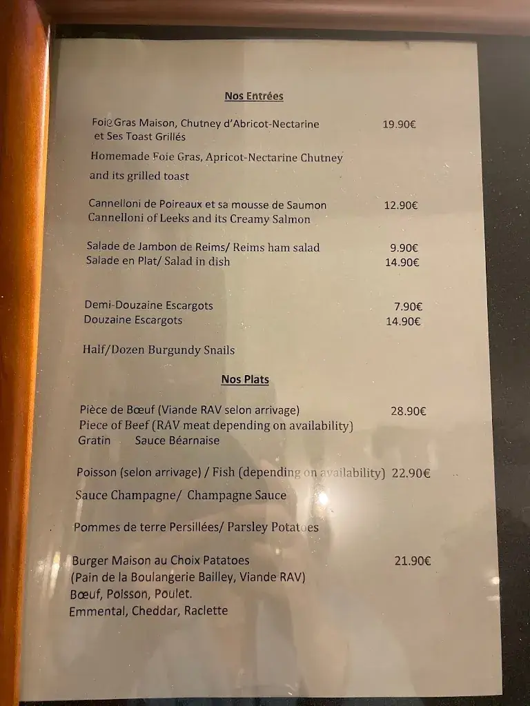 Menu_Restaurant Boyer Épernay_Épernay_image_4