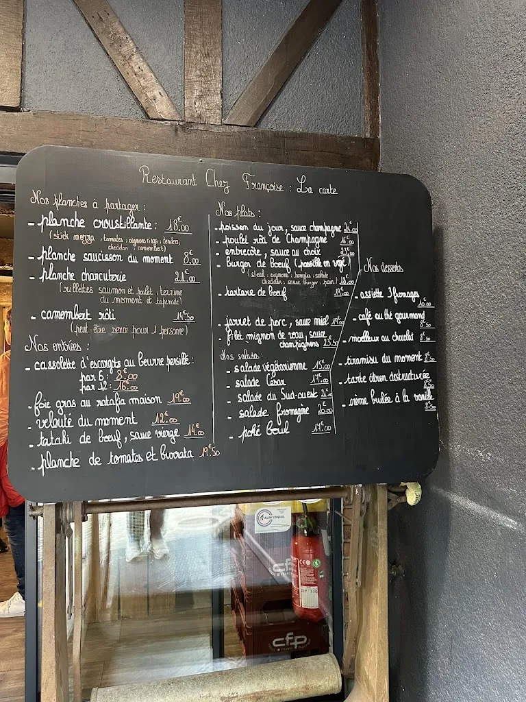 Menu_Restaurant Chez Françoise_Épernay_image_1