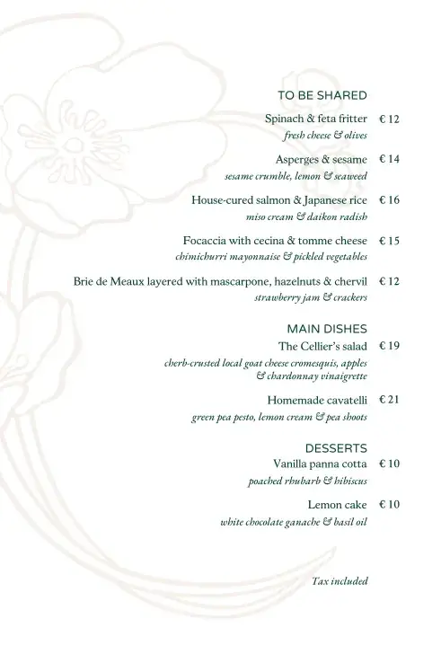 Menu_Cellier Belle Epoque - by Perrier-Jouet_Épernay_image_2