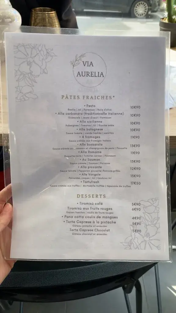 Menu_Fismes pasta bar Via Aurelia_Fismes_image_1