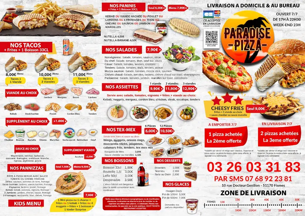 Menu_Paradise Pizza, Kebab Fismes_Fismes_image_1