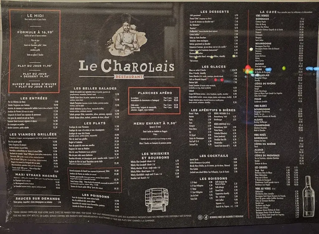 Menu_Le Charolais Restaurant à Mondelange_Mondelange_image_1