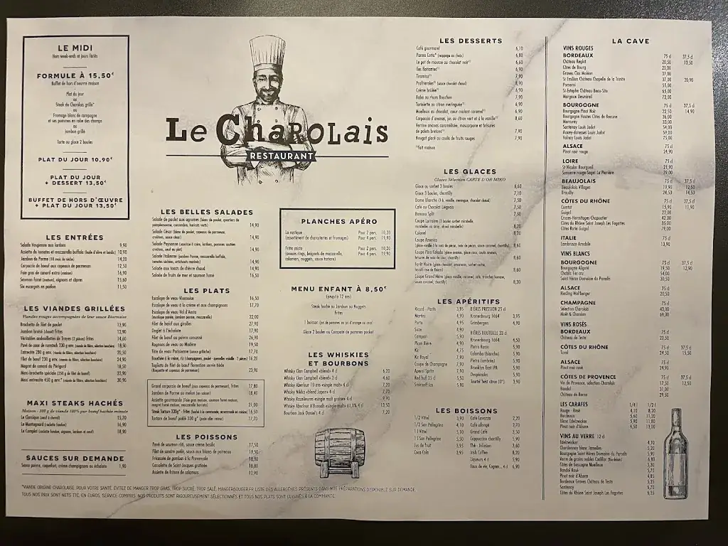 Menu_Le Charolais Restaurant à Mondelange_Mondelange_image_2