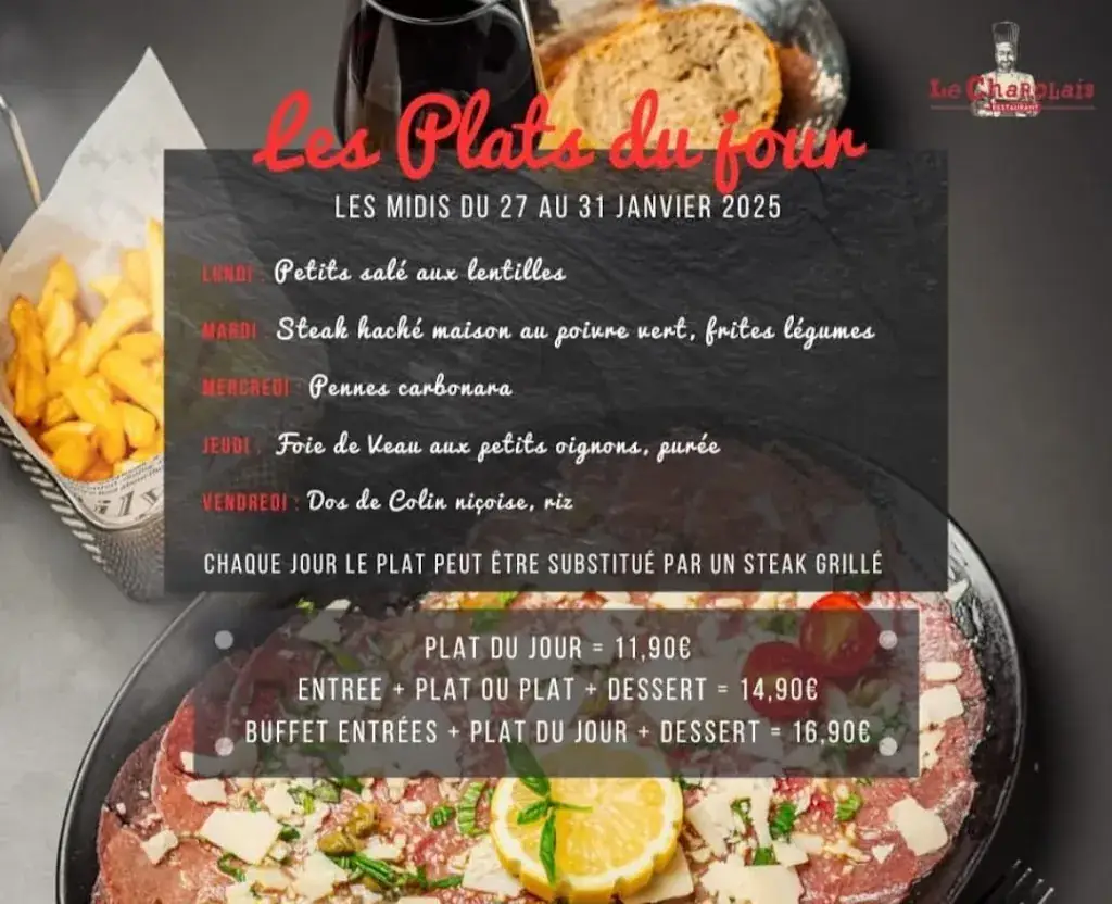 Menu_Le Charolais Restaurant à Mondelange_Mondelange_image_3