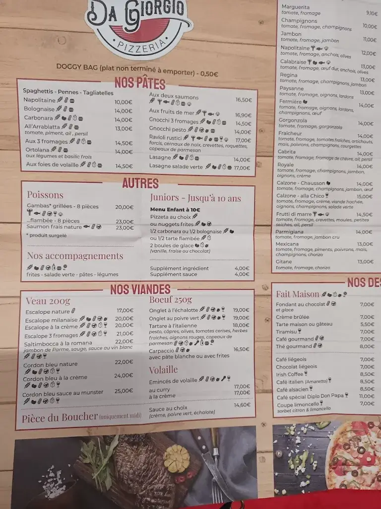 Menü_Da Giorgio_Geispolsheim_Bild_1