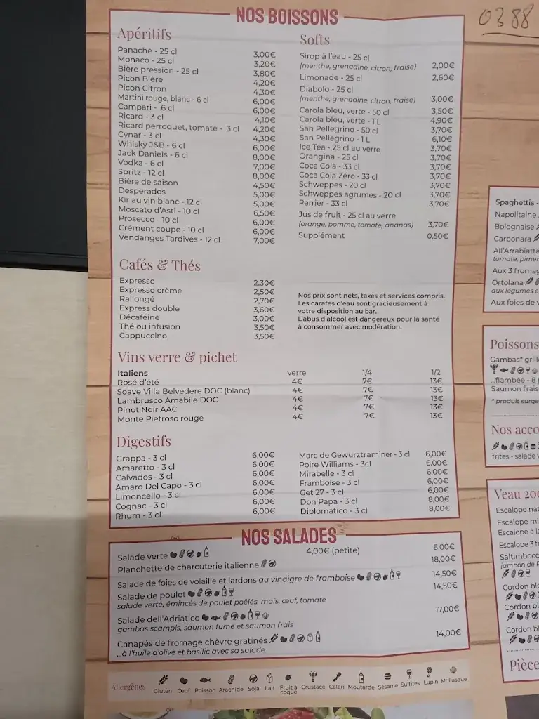 Menü_Da Giorgio_Geispolsheim_Bild_2