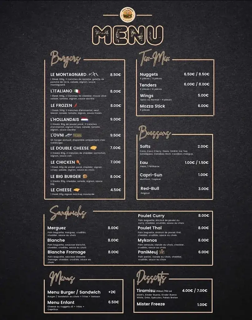 Menu_Cali Burger 67_Geispolsheim_image_1