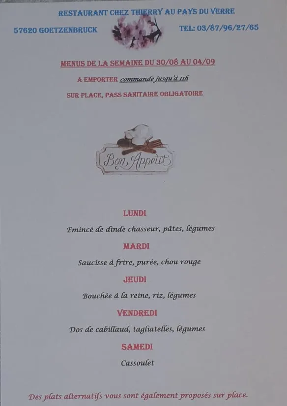 Menü_Chez Thierry Au Pays du Verre_Goetzenbruck_Bild_2