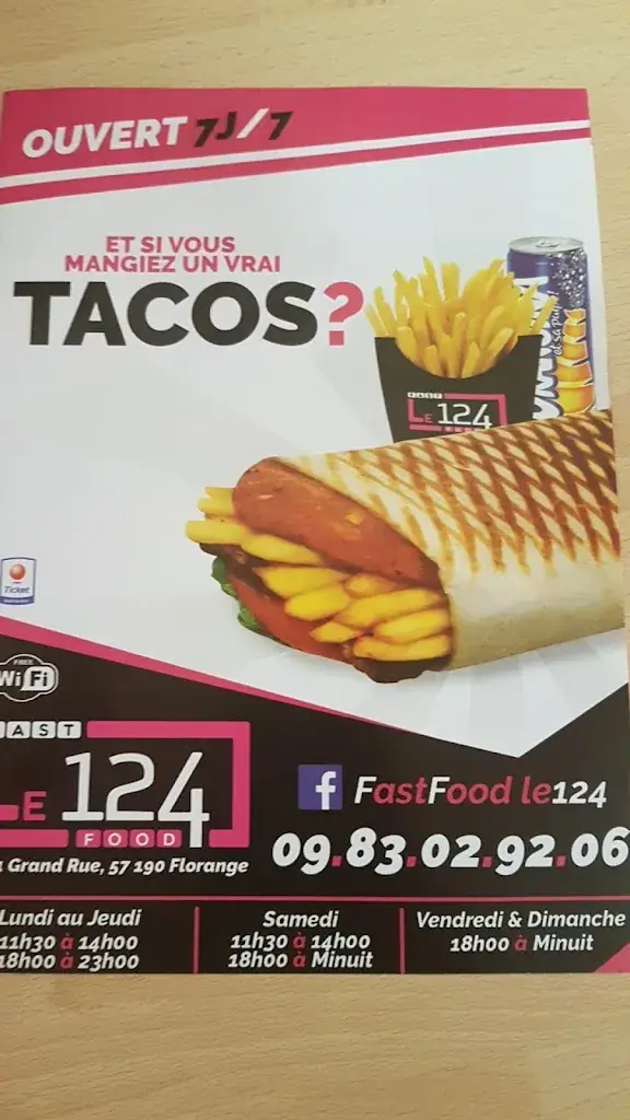 Menu_Le 124 Florange_Florange_image_1