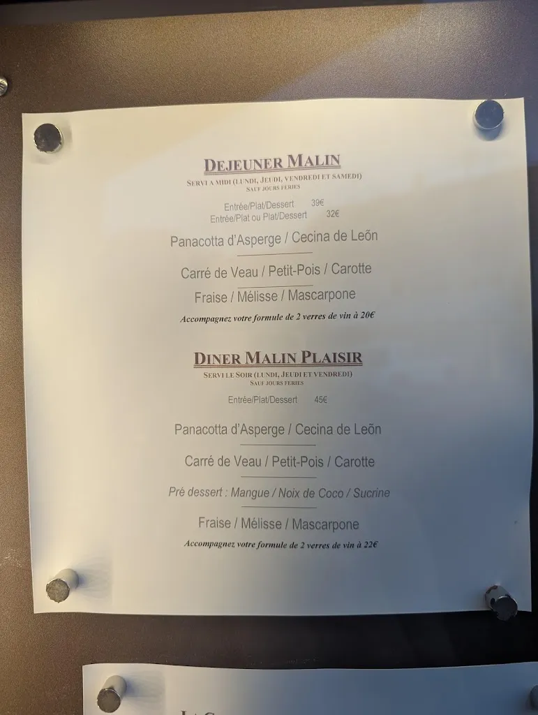 Menu_Les Semailles - Restaurant Gastronomique Strasbourg La Wantzenau_Wantzenau_image_2