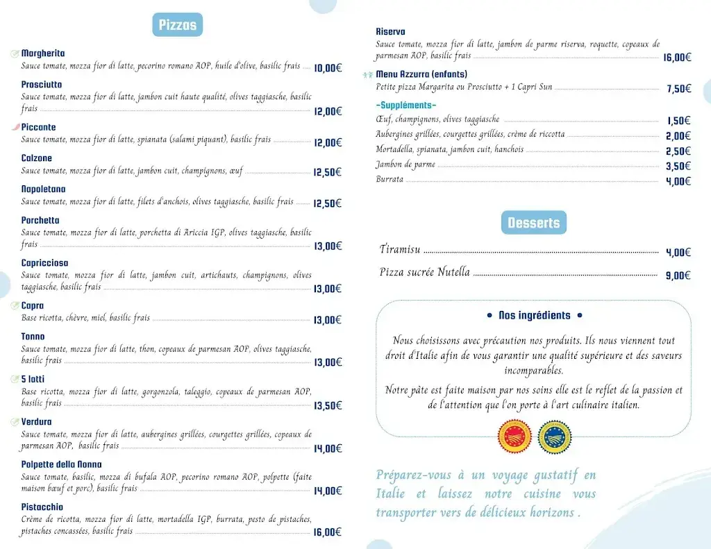 Menü_Azzurra Mia florange_Florange_Bild_1