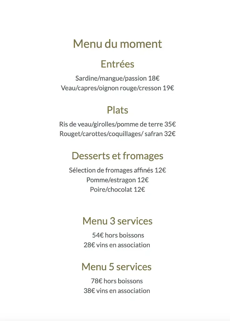 Menu_Restaurant Le Château de Parivaux_Gorcy_image_2