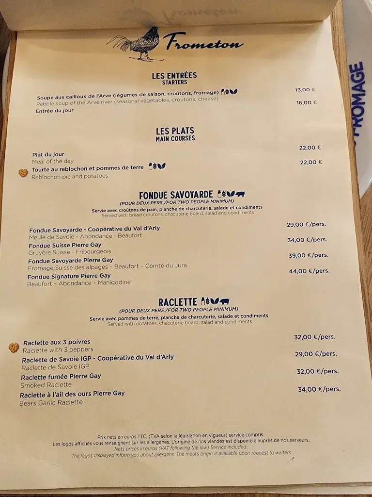 Menü_Restaurant Frometon_Chamonix-Mont-Blanc_Bild_2