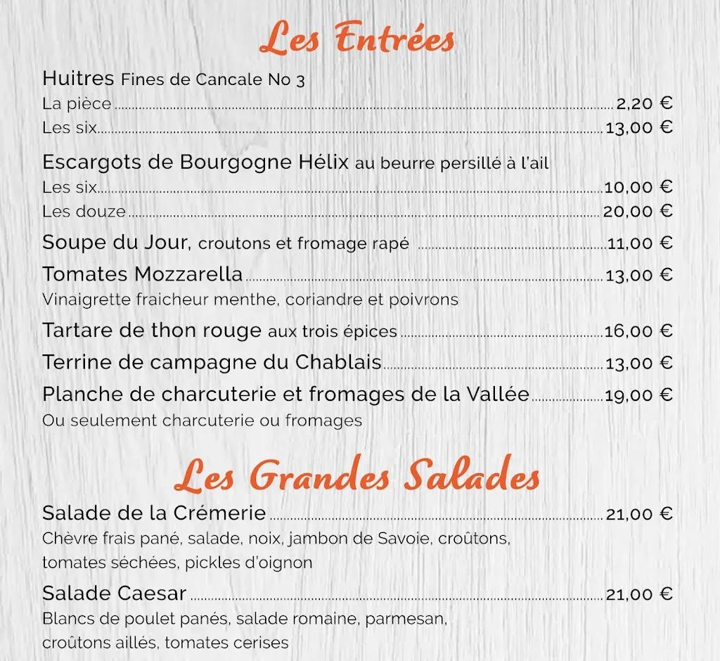 Menü_La Crémerie des Aiguilles_Chamonix-Mont-Blanc_Bild_2