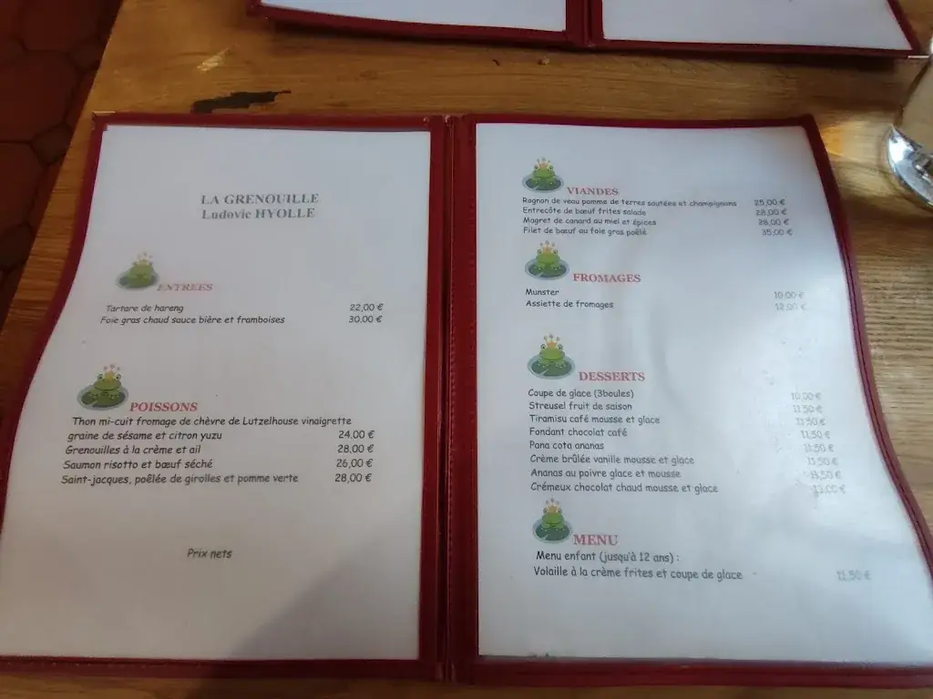 Menü_La Grenouille_Grendelbruch_Bild_3
