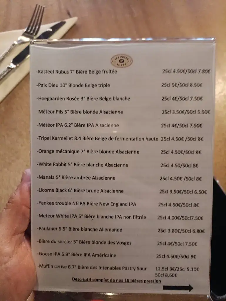 Menu_Les Potes au Fût_Molsheim_immagine_3