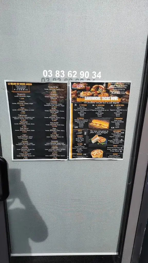 Menu_Pizzeria LARINI - Le Relais Du Grand Jardin_Gondreville_image_1